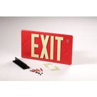 Indoor/Outdoor 100 Ft viewing distance Exit Sign PM100 Glo Brite® UL 924 listed/Listed to LED