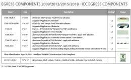 Jessup® Glo Brite® MEA Egress Components Selection Chart