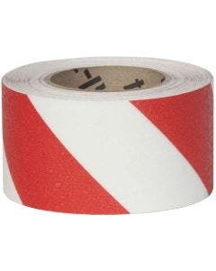 Flex Track® Coarse Messaging Red/White stripe Anti-Slip Vinyl 3"x54' Roll 4/cs