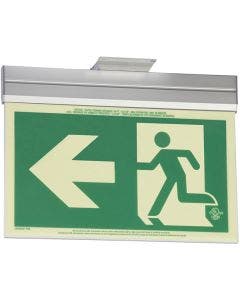 Glo Brite® CAN/ULC-5572 Running Man w/Arrow 2FC Egress Sign (double sided