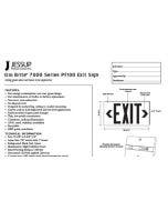 Jessup® Glo Brite® PF100 Exit signs spec sheet